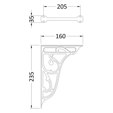 Hudson Reed Ornate Cistern Brackets – Brushed Brass, photo 2