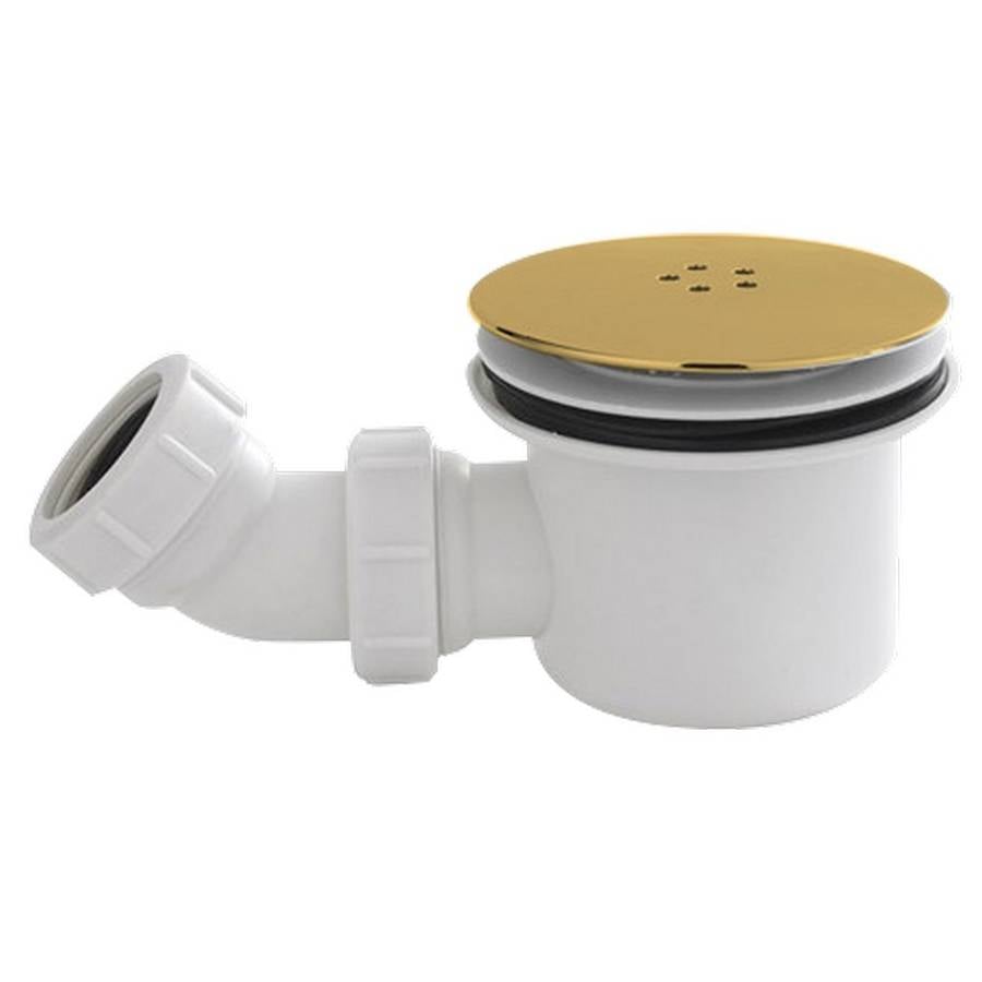 Kartell FFW90-BRASS 90mm fast flow shower waste, brushed brass cover