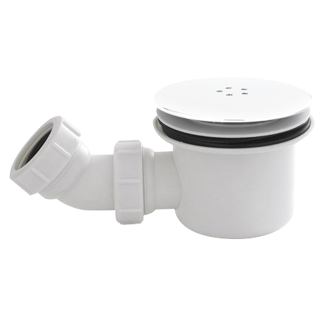 Kartell FFW90-WHITE 90mm fast flow shower waste, white cover