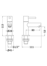 Nuie Series Two Basin Mixer Basin Taps – Chrome, photo 3