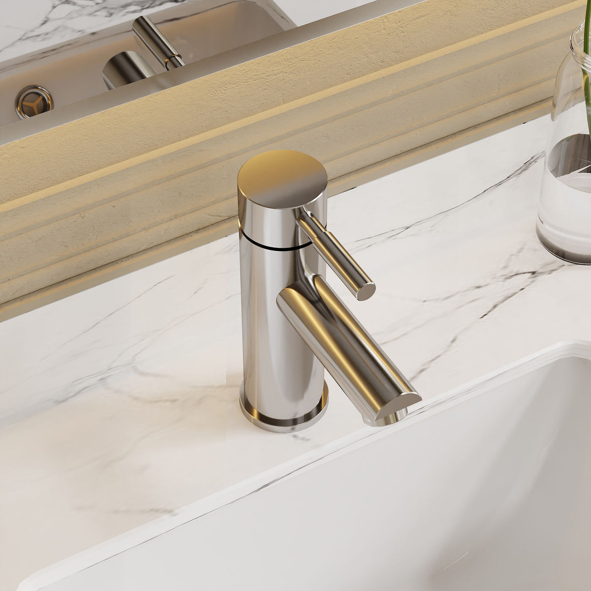 Nuie Series Two Mono Basin Mixer With Push Button Waste – Chrome, photo 4