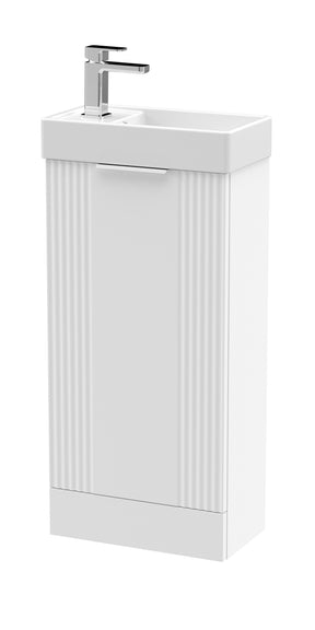 Nuie Deco Compact 400mm 1 Door Floor Standing Vanity Unit With Basin, photo 2