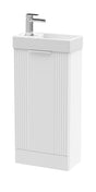 Nuie Deco Compact 400mm 1 Door Floor Standing Vanity Unit With Basin, photo 2
