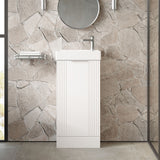 Nuie Deco Compact 400mm 1 Door Floor Standing Vanity Unit With Basin