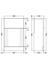 Nuie Deco 500mm Floor Standing WC Unit, photo 7