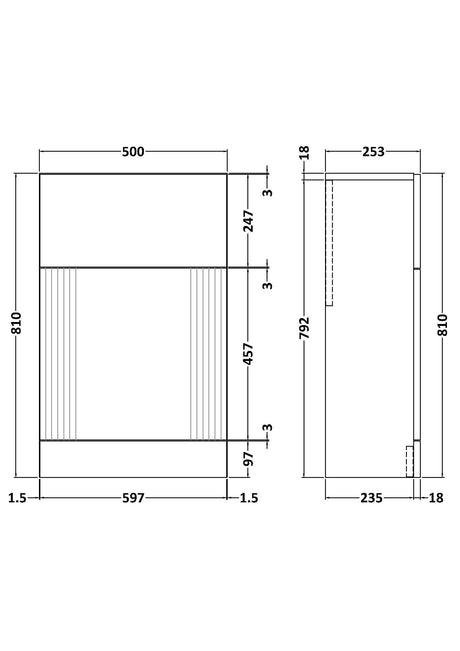 Nuie Deco 500mm Floor Standing WC Unit, photo 7