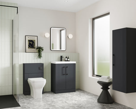 Nuie Deco 400mm 1 Door Wall Hung Tall Cabinet