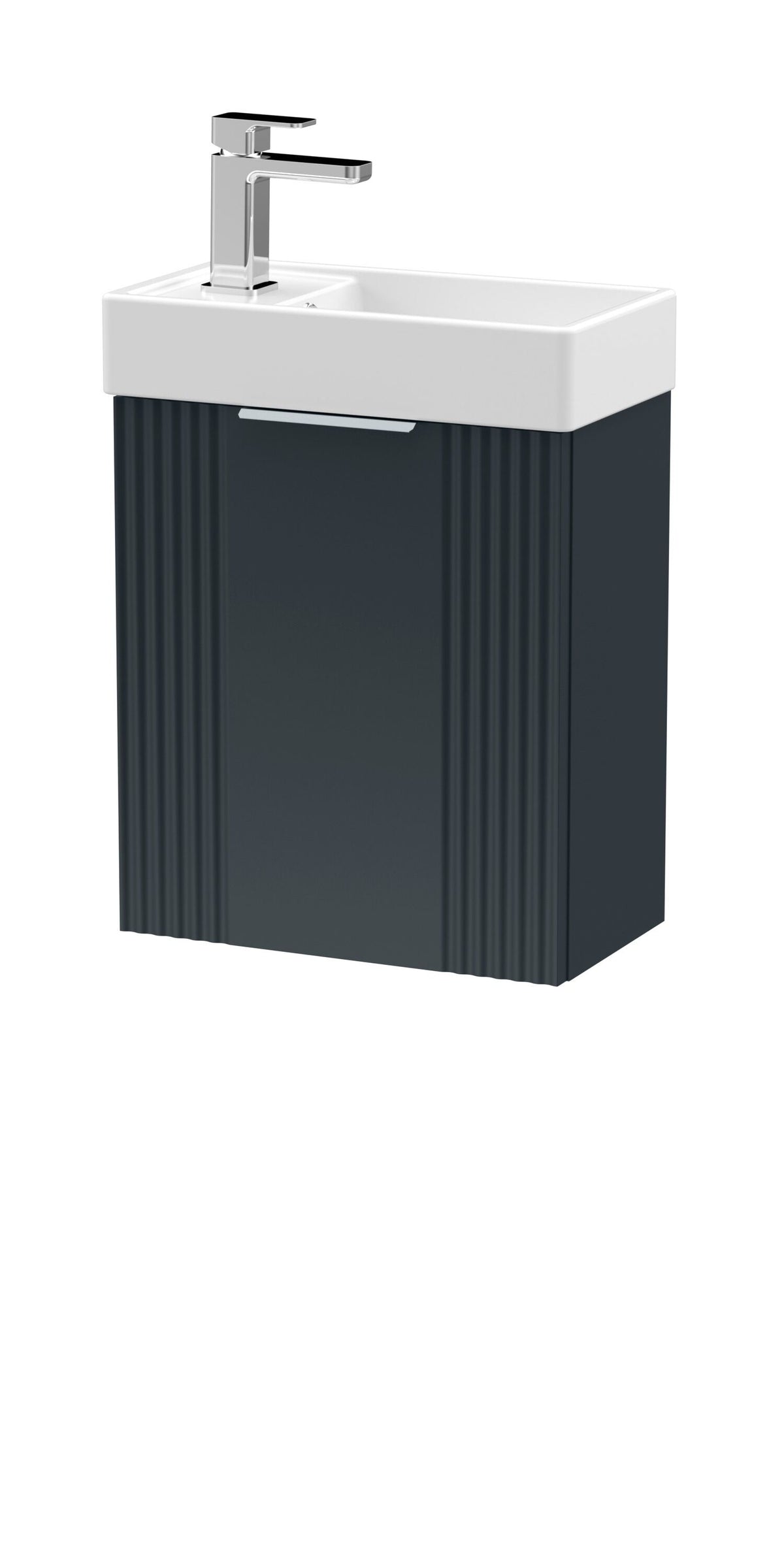 Nuie Deco Compact 400mm 1 Door Wall Hung Vanity Unit With Basin, photo 2