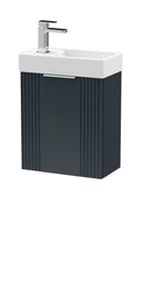 Nuie Deco Compact 400mm 1 Door Wall Hung Vanity Unit With Basin, photo 2