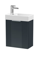 Nuie Deco Compact 400mm 1 Door Wall Hung Vanity Unit With Basin, photo 2