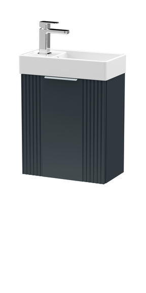 Nuie Deco Compact 400mm 1 Door Wall Hung Vanity Unit With Basin, photo 2