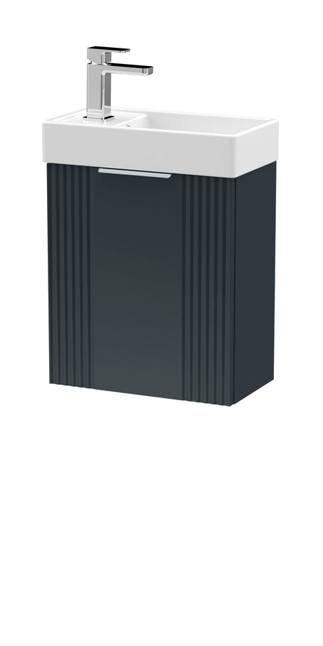 Nuie Deco Compact 400mm 1 Door Wall Hung Vanity Unit With Basin, photo 2