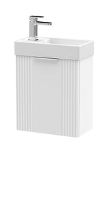 Nuie Deco Compact 400mm 1 Door Wall Hung Vanity Unit With Basin, photo 3