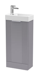 Nuie Deco Compact 400mm 1 Door Floor Standing Vanity Unit With Basin, photo 4