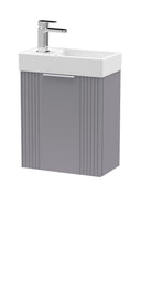 Nuie Deco Compact 400mm 1 Door Wall Hung Vanity Unit With Basin, photo 4