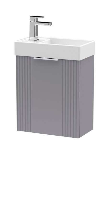 Nuie Deco Compact 400mm 1 Door Wall Hung Vanity Unit With Basin, photo 4