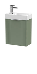Nuie Deco Compact 400mm 1 Door Wall Hung Vanity Unit With Basin, photo 6