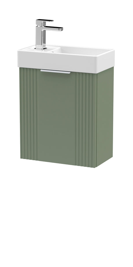 Nuie Deco Compact 400mm 1 Door Wall Hung Vanity Unit With Basin, photo 6