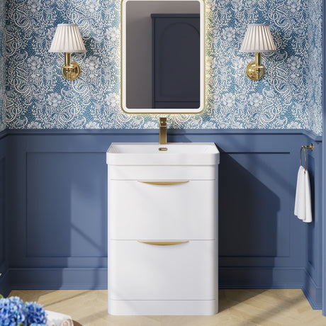 Nuie Parade 2 Drawer Floor Standing Vanity Unit With Basin – 600mm & 800mm