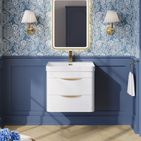 Nuie Parade 2 Drawer Wall Hung Vanity Unit With Basin – 600mm & 800mm