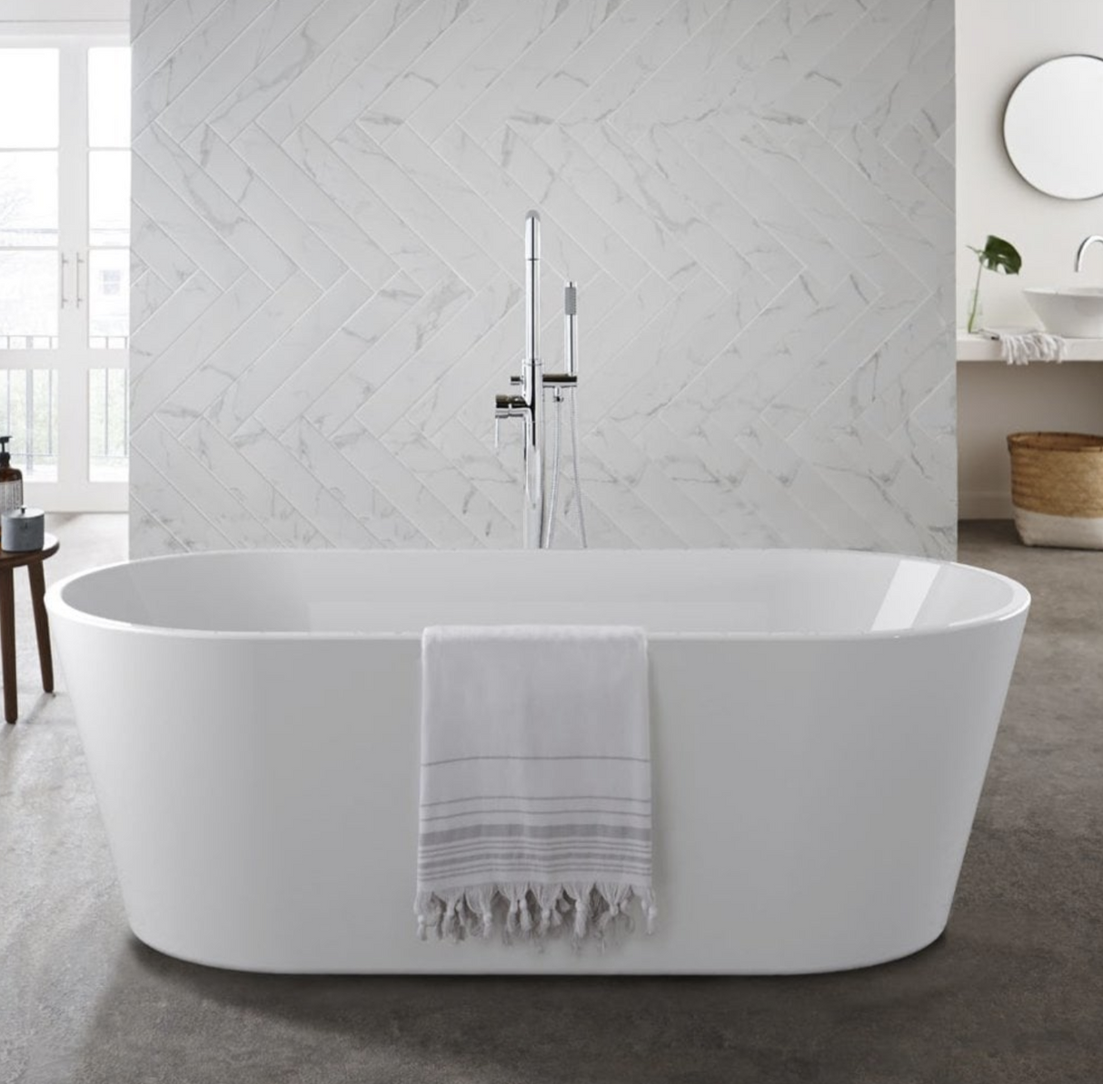 Kartell K-VIT Coast 1700 x 800mm Freestanding Bath - White Gloss (FSB1700CO)