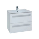 Kartell K-VIT Purity 600mm Wall Mounted 2 Drawer Unit with Ceramic Basin (FUR022PU)