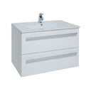Kartell K-VIT Purity 800mm Wall Mounted 2 Drawer Unit with Ceramic Basin (FUR054PU)