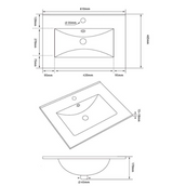 Kartell K-VIT Dove 600mm 2 Door Floor Standing Unit With Ceramic Basin - Matt Anthracite (DOV600FSDO-MA- FUR057PU)