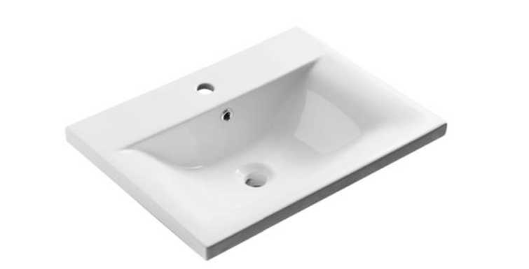Kartell K-VIT Purity 600mm Floor Standing 2 Door Unit With Mid Depth Ceramic Basin- Silver Oak (PSO600DO-FUR061PU)