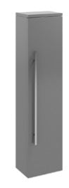 Kartell K-VIT Purity 1400mm Wall Mounted Side Unit - Storm Grey Gloss