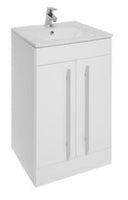 Kartell K-VIT Purity 500mm Floor Standing 2 Door Unit with Ceramic Basin (FUR125PU)