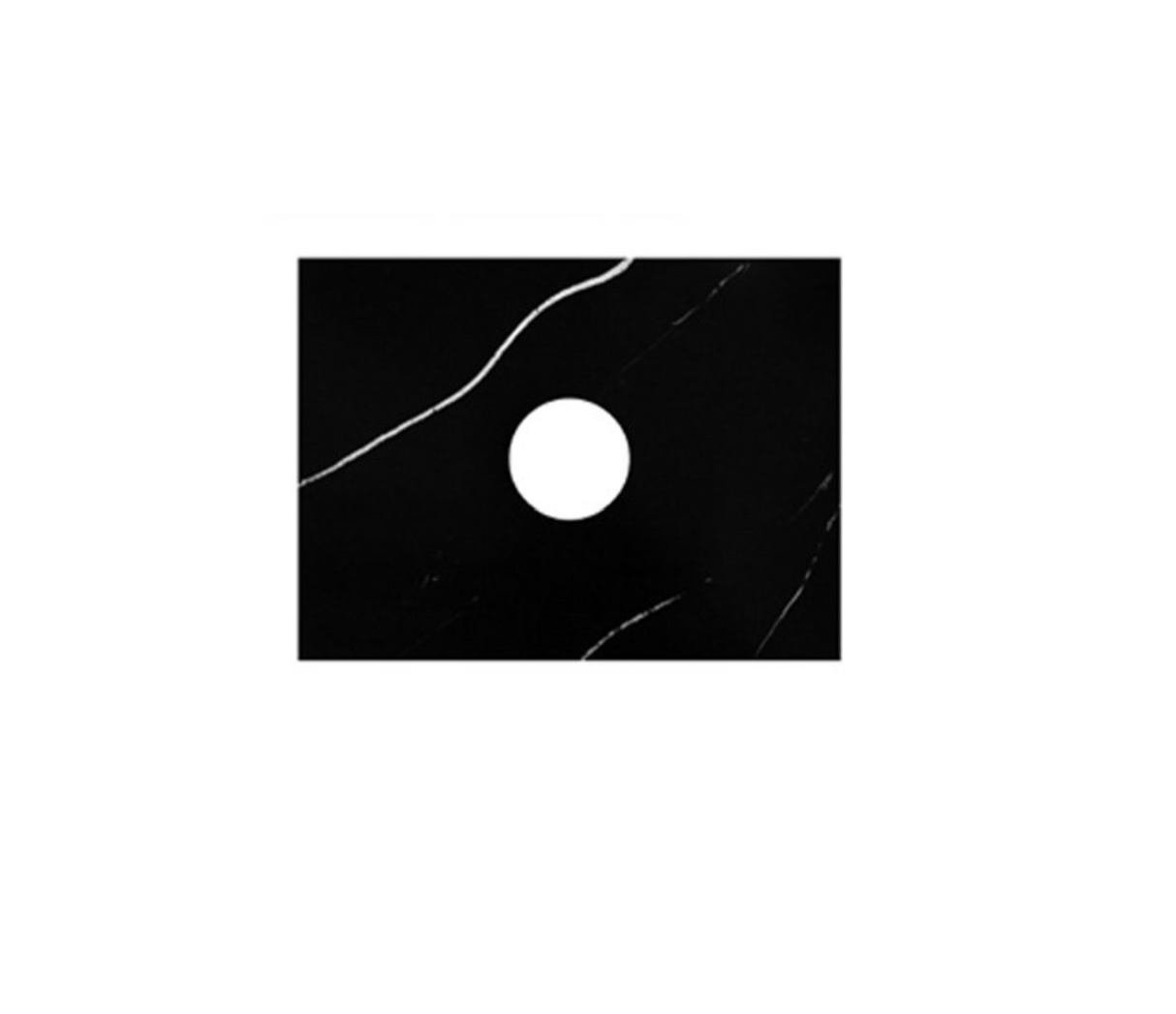 Kartell K-VIT Purity 506x400mm Solid Surface Worktop- Black Marble (FUR438PU)