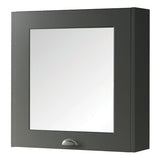 Kartell K-VIT Astley 600mm Mirror Cabinet - Matt Grey (FUR524AS)