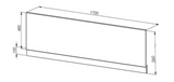 Kartell K-VIT 1700mm 2 Piece Mouldwood Front Bath Panel - White Gloss (FUR680IM)