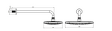 Kartell K-VIT Kolt Option 3 Thermostatic Concealed Shower with Fixed Overhead Drencher- Chrome (SHO303KCP-SHO305KCP)
