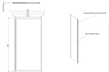 Kartell K-VIT KV6 frameless side panel dimensions diagram