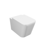 Kartell K-VIT Genoa Square wall hung toilet pan in white gloss - GEN007SQ