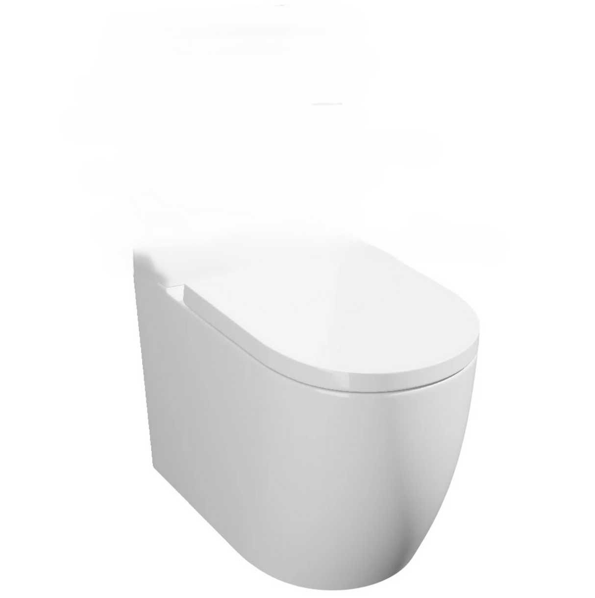 Kartell K-VIT Genoa Round Rimless Pan (Closed Back) With Premium Soft Close Seat- White Gloss (GEN020RO-GEN025RO)
