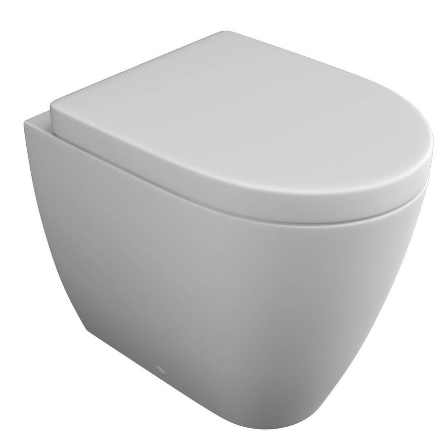 Kartell K-VIT Genoa Round Rimless Back To Wall WC Pan- White Gloss (GEN026RO)