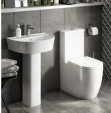 Kartell K-VIT Genoa Round Rimless WC Pan Closed Back- White Gloss (GEN020RO)