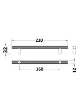 Nuie Knurled Bar Handle – 96mm, 160mm & 192mm, photo 7