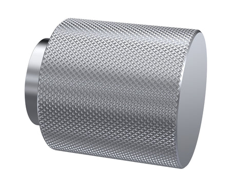 Nuie Round Satin Knurled Knob – Chrome