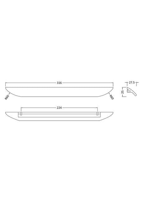 Nuie Finger Pull Handle – 160mm & 224mm, photo 4