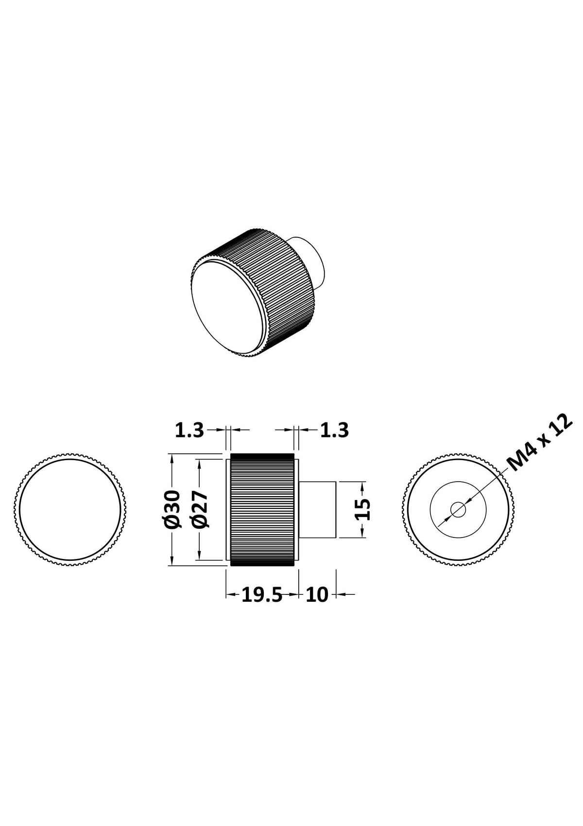 Nuie Fluted Furniture Knob, photo 6