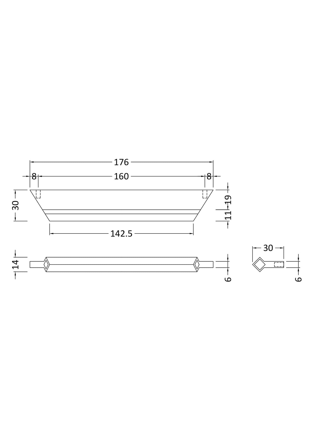 Nuie Profile Handle – 160mm, 224mm & 352mm, photo 4