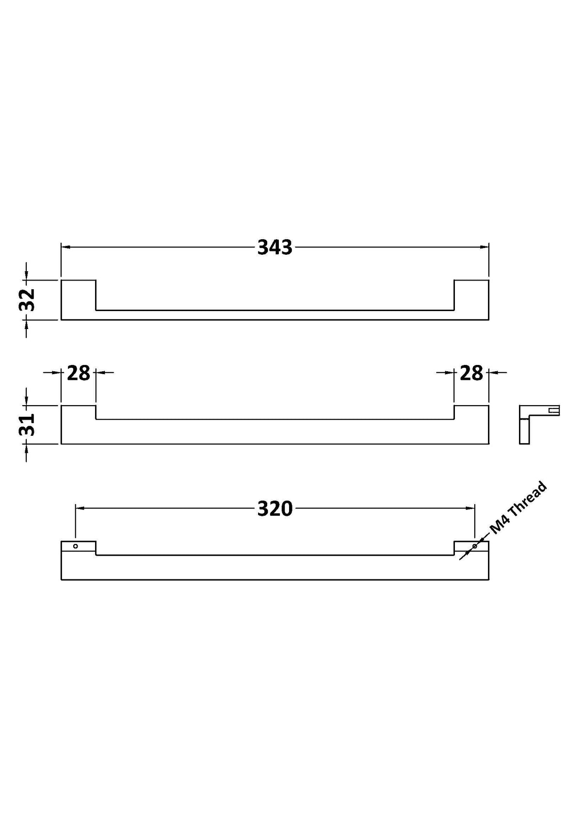Nuie Square Knob – 112mm, 212mm, 312mm & 320mm, photo 7