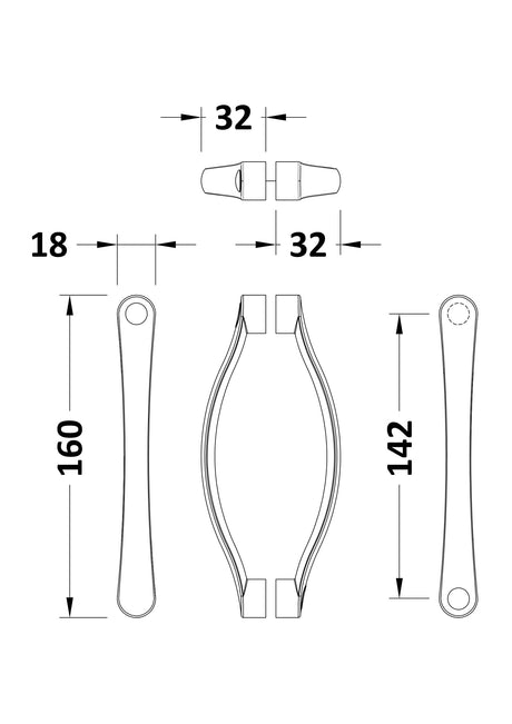 Nuie Ella Rounded Handle – Chrome, photo 2