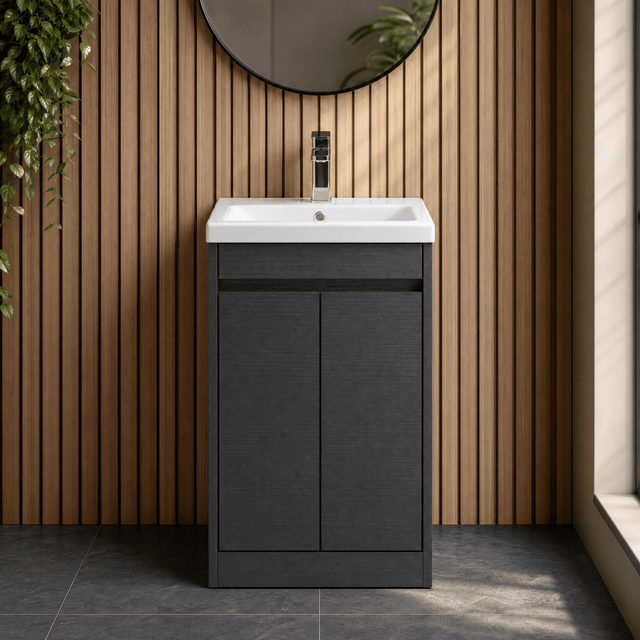 Nuie Havana 2 Door Floor Standing Vanity Unit With Basin – 500mm & 600mm