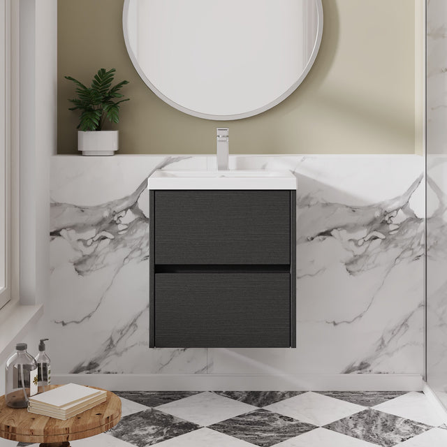 Nuie Havana 2 Drawer Wall Hung Vanity Unit With Basin – 500mm, 600mm & 800mm