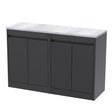 Nuie Havana 1200mm 4 Door Floor Standing Vanity Unit With Worktop